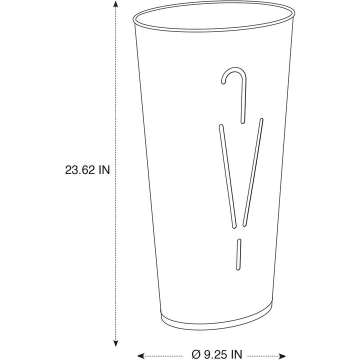 Image of Alba Umbrella Stands,Metal,10-Capacity,9.25"Dia x 23.6"H,GY