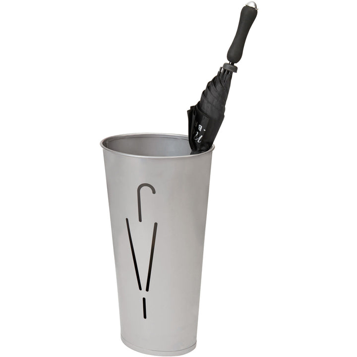 Image of Alba Umbrella Stands,Metal,10-Capacity,9.25"Dia x 23.6"H,GY