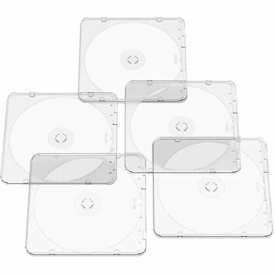 Image of Compucessory 55307 Slim Disc Case, Polypropylene, Clear, Translucent, 50 / Pack