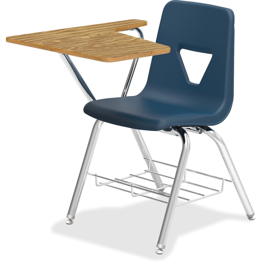 Image of Lorell Student Desk, w/Tablet Arm, 20"x29-1/2"x30", 2/CT, Navy