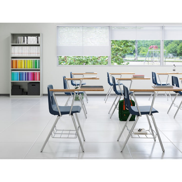 Image of Lorell Student Desk, w/Tablet Arm, 20"x29-1/2"x30", 2/CT, Navy
