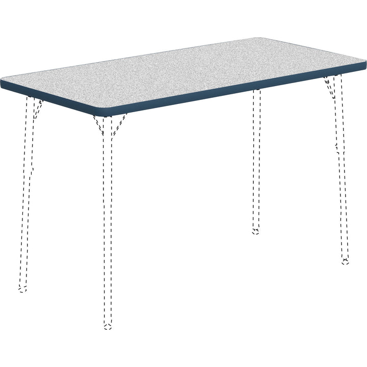 Image of Lorell Tabletop, Rectangular, Laminate, 24"x48", Gray/Navy
