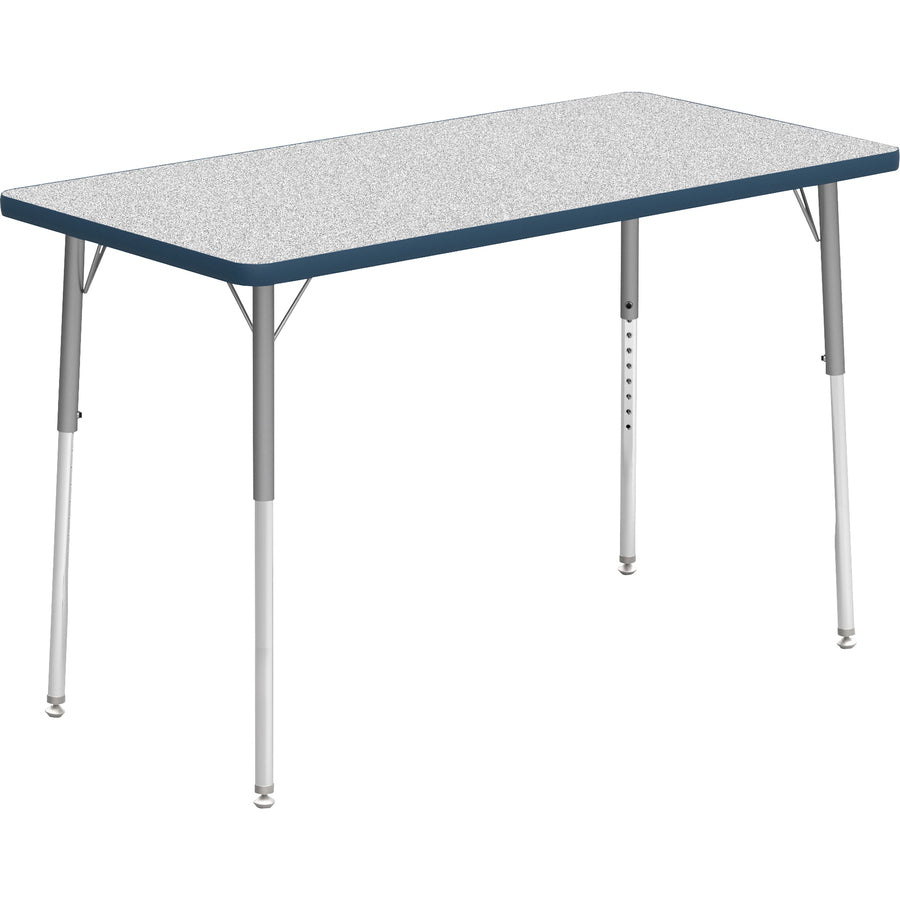 Image of Lorell Tabletop, Rectangular, Laminate, 24"x48", Gray/Navy