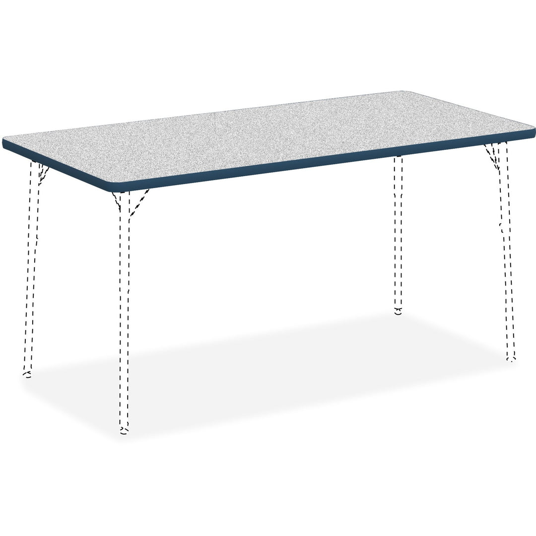 Image of Lorell Tabletop, Rectangular, Laminate, 30"x60", Gray/Navy
