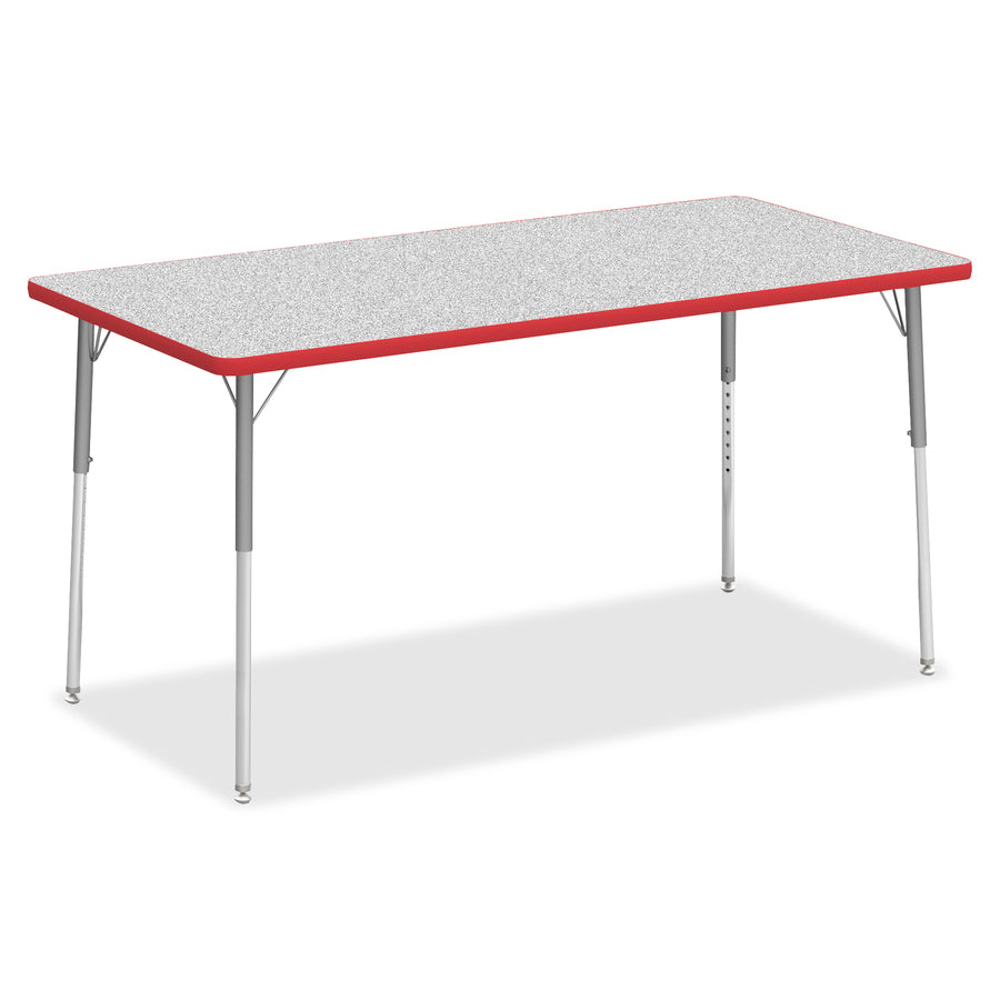 Image of Lorell Tabletop, Rectangular, Laminate, 30"x60", Gray/Red