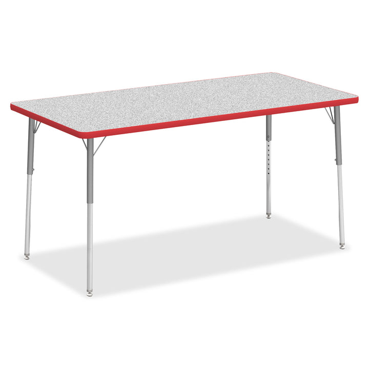 Image of Lorell Tabletop, Rectangular, Laminate, 30"x60", Gray/Red