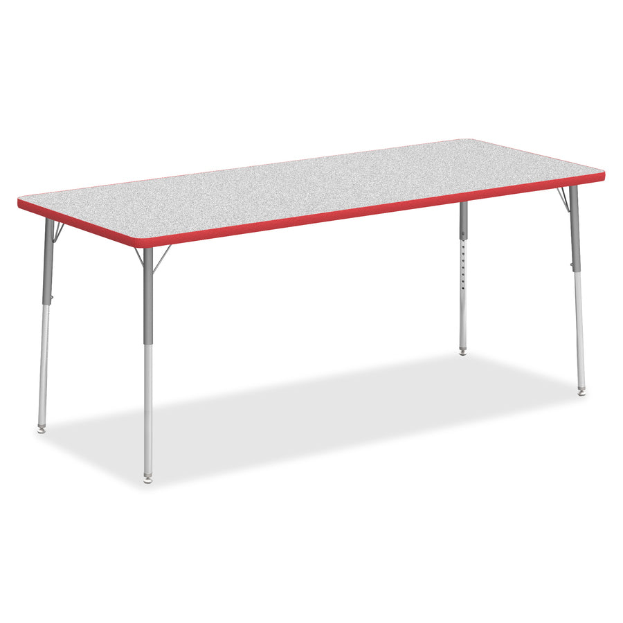 Image of Lorell Tabletop, Rectangular, Laminate, 30"x72", Gray/Red