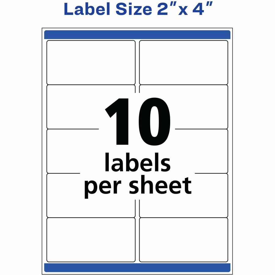 Image of Avery® Mailing Labels, Weatherproof, 2"x4", 5000/BX, WE