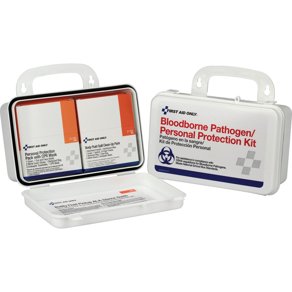 Image of First Aid Only BBP Unitized Spill Clean Up Kit, White