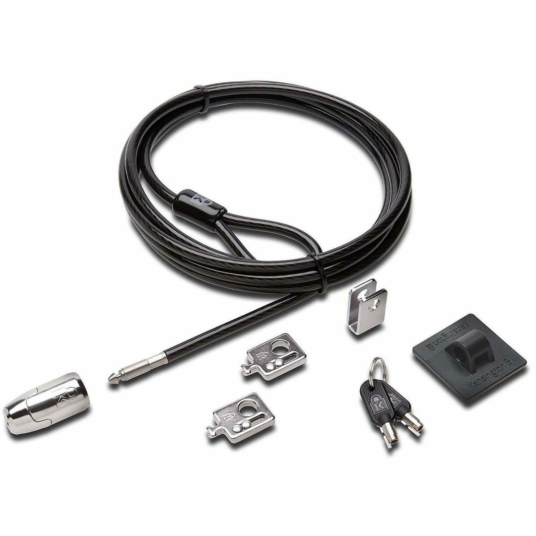 Image of Kensington® Locking Kit w/2 Adapters, Standard Keyed, 8', Black