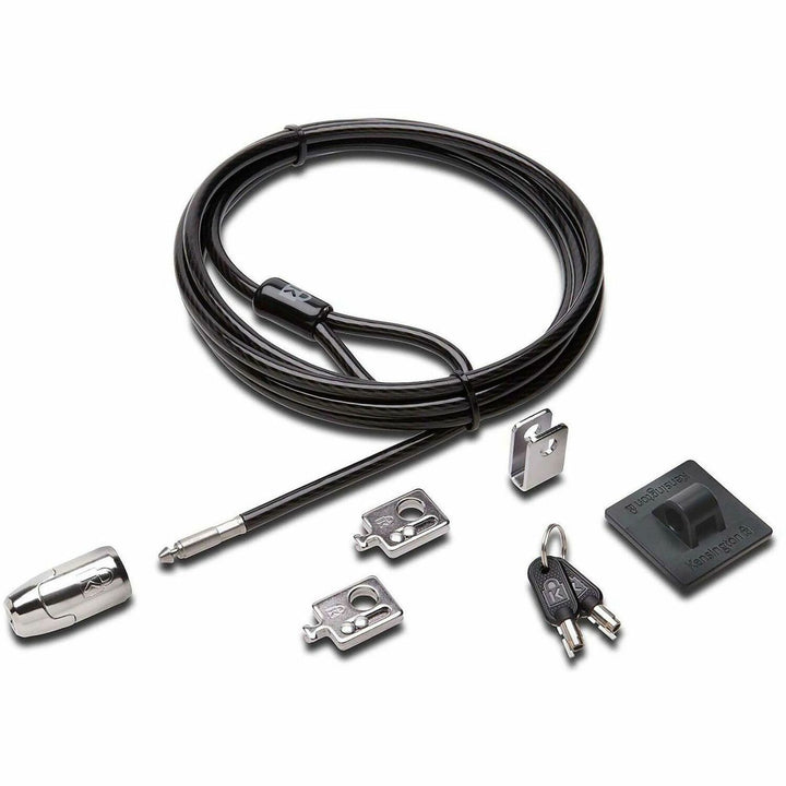 Image of Kensington® Locking Kit w/2 Adapters, Standard Keyed, 8', Black