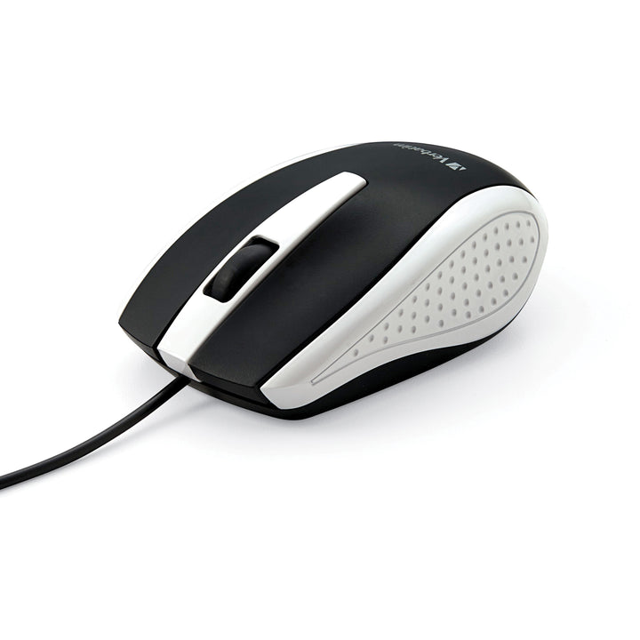 Image of Verbatim® Mouse, Optical, Corded, f/PCs & Macs, White/Black