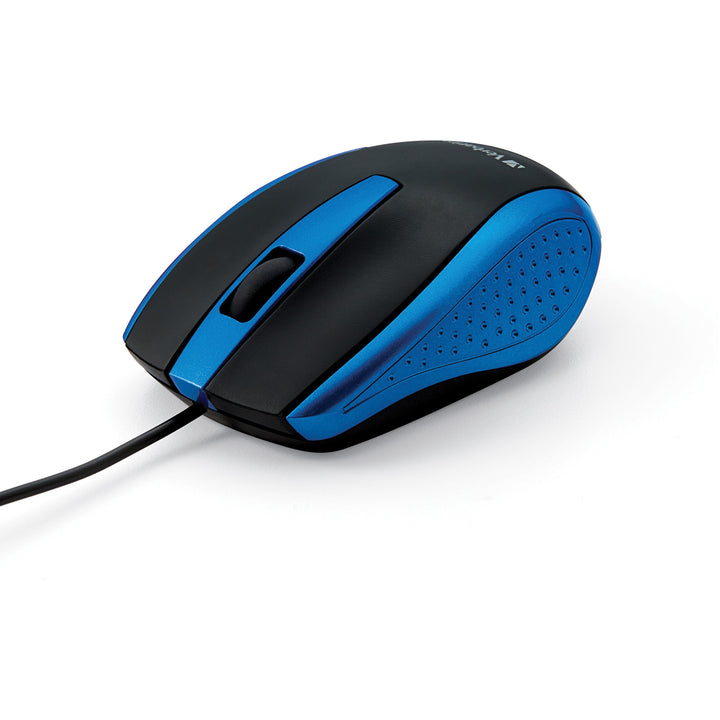 Image of Verbatim® Mouse, Optical, Corded, f/PCs & Macs, Blue/Black