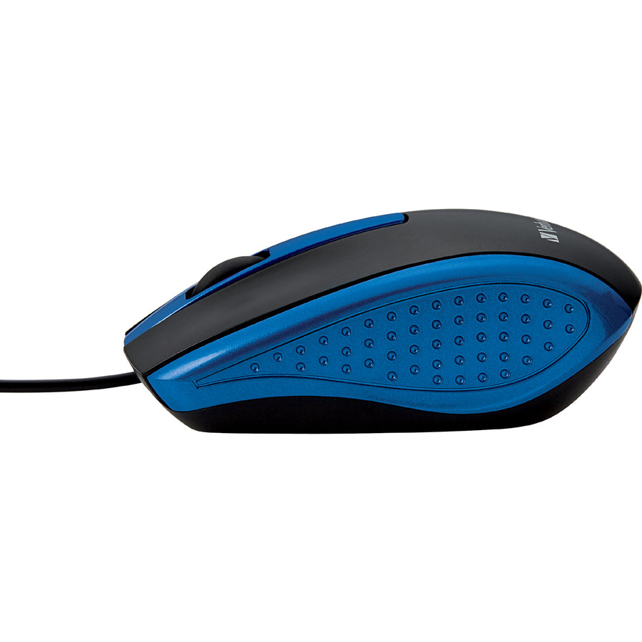 Image of Verbatim® Mouse, Optical, Corded, f/PCs & Macs, Blue/Black