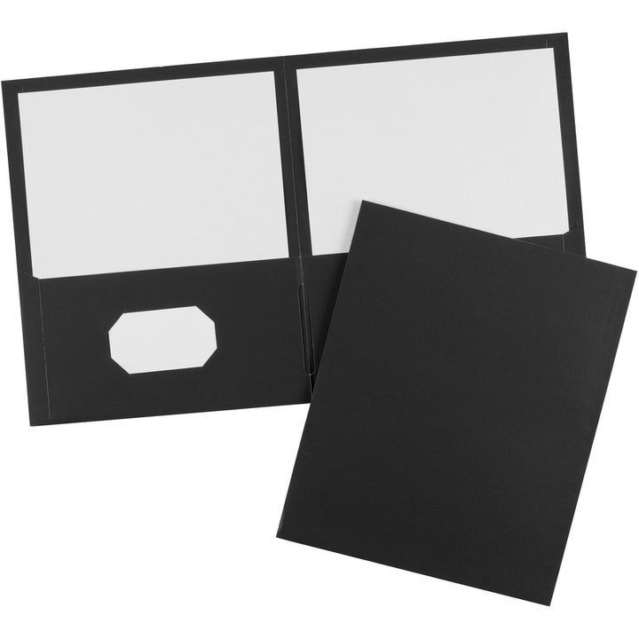 Image of Avery® 2-Pocket Folder, Letter-size, 20Sh/Pocket, 125/CT, Black