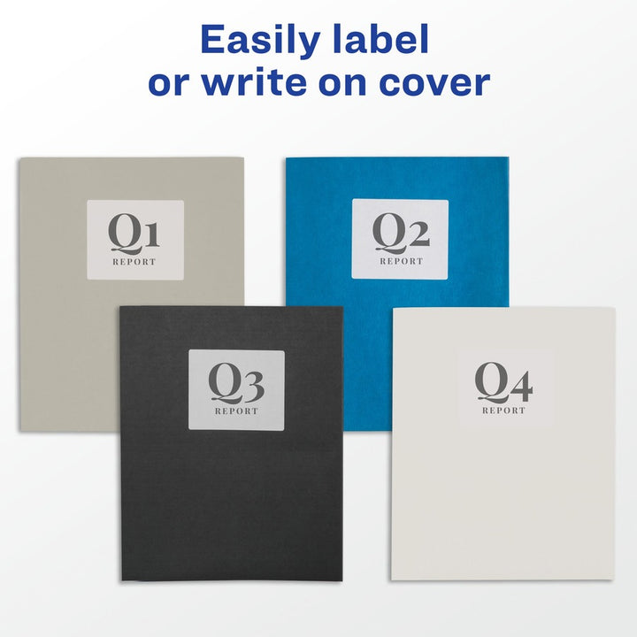 Image of Avery® 2-Pocket Folder, Letter-size, 20Sh/Pocket, 125/CT, Black