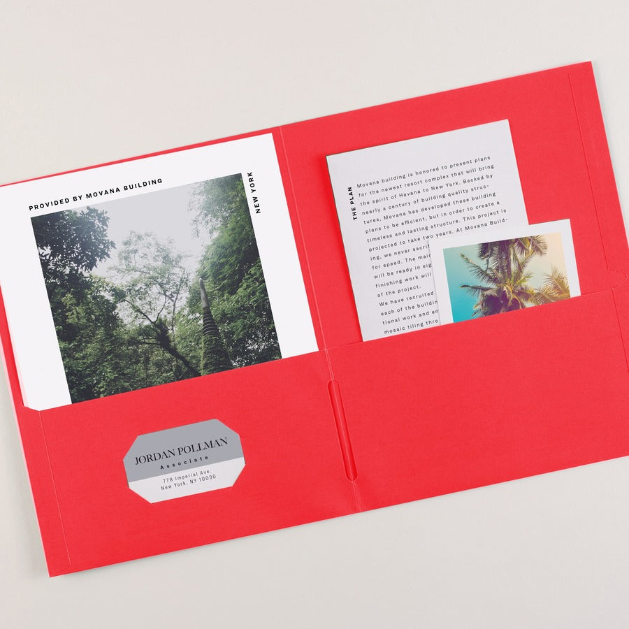 Image of Avery® 2-Pocket Folder, Letter-size, 20Sh/Pocket, 125/CT, Red