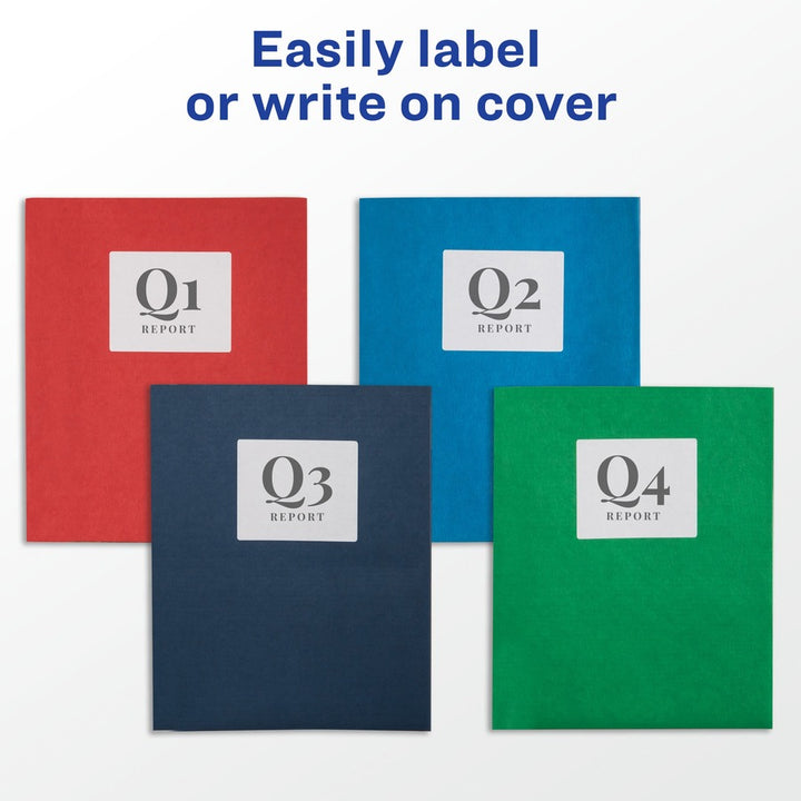 Image of Avery® 2-Pocket Folder, Letter-size, 20Sh/Pocket, 125/CT, Red