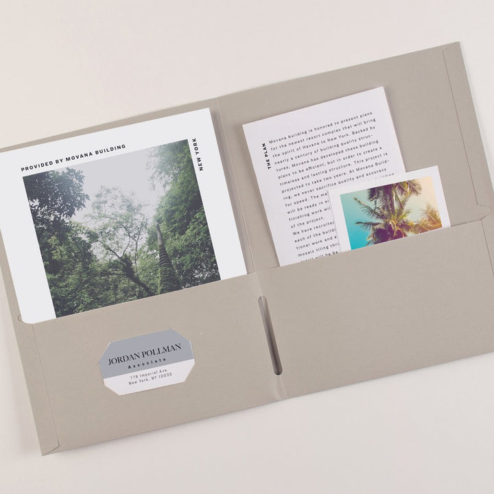 Image of Avery® 2-Pocket Folder, Letter-size, 20Sh/Pocket, 125/CT, Gray