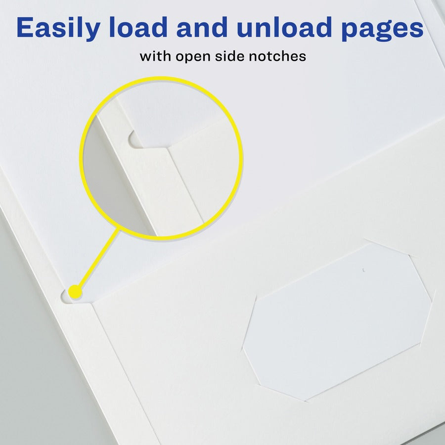 Image of Avery® 2-Pocket Folder, Letter-size, 20Sh/Pocket, 125/CT, White