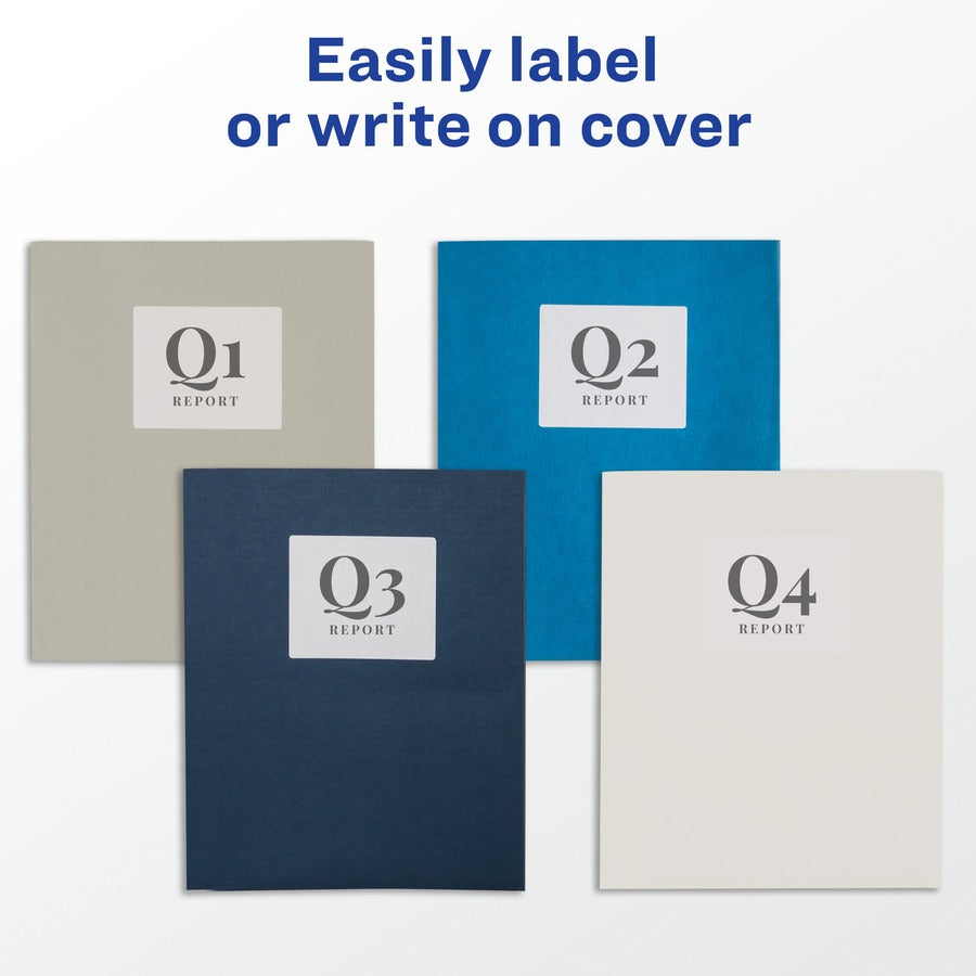 Image of Avery® 2-Pocket Folder, Letter-size, 20Sh/Pocket, 125/CT, White