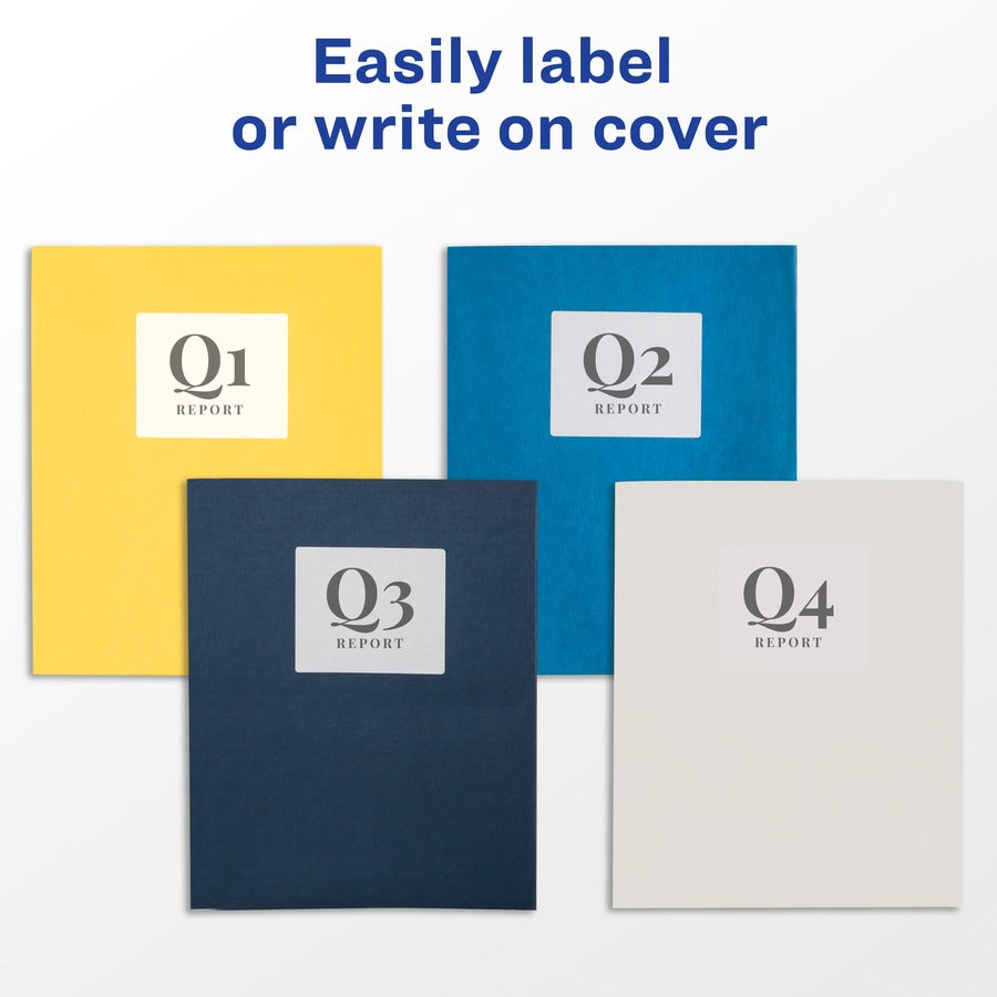 Image of Avery® 2-Pocket Folder, Letter-size, 20Sh/Pocket, 125/CT, Yellow