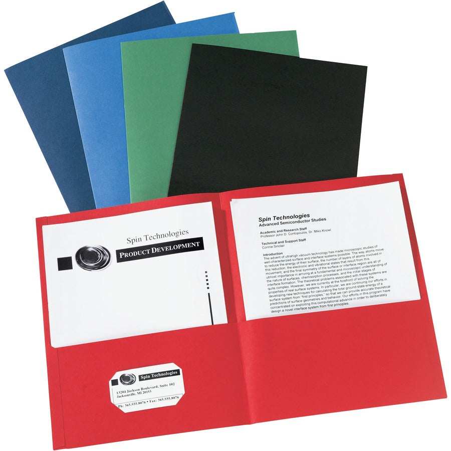 Image of Avery® 2-Pocket Folder, Letter-size, 20Sh/Pocket, 125/CT, Assorted
