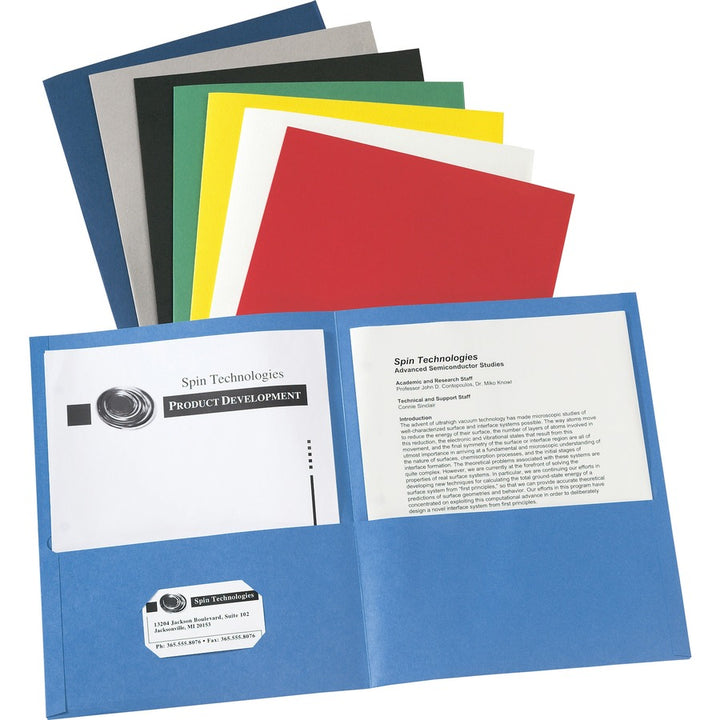 Image of Avery® 2-Pocket Folder, Letter-size, 20Sh/Pocket, 125/CT, Assorted