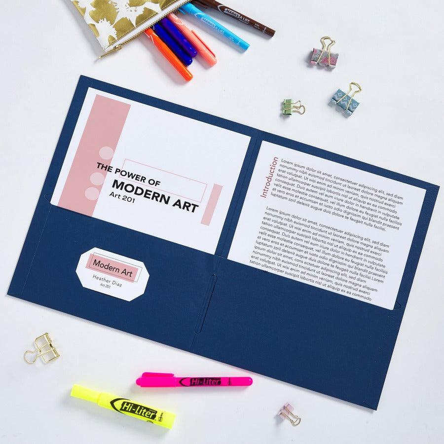 Image of Avery® 2-Pocket Folder, Letter-size, 20Sh/Pocket, 125/CT, Assorted