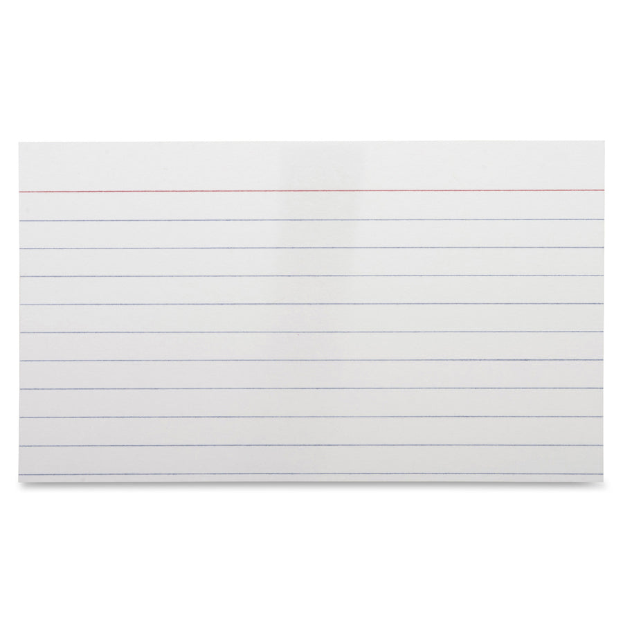 Image of Business Source Index Cards, Ruled, 72 lb., 3"x5", 100/PK, 10PK/BX, White