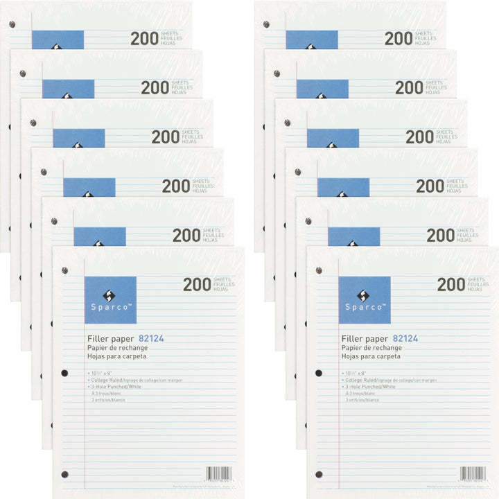 Image of Sparco 82124BD 3-hole Punched Filler Paper