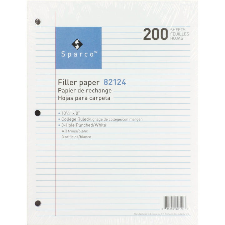 Image of Sparco 82124BD 3-hole Punched Filler Paper