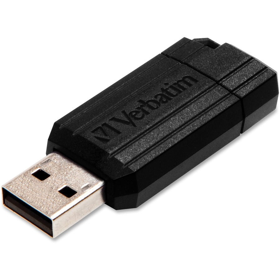Image of Verbatim® USB 2.0 Drive, Push-Pull Slide, 8GB, 5/Bundle, Black