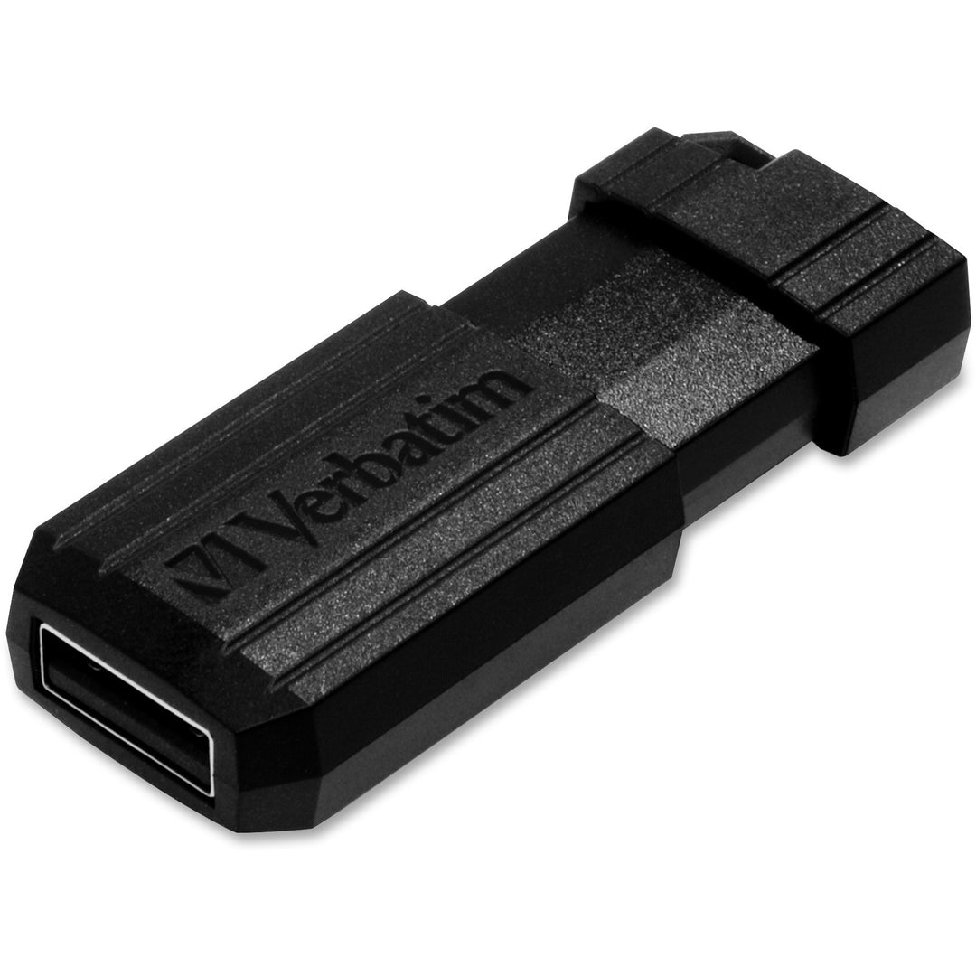 Image of Verbatim® USB 2.0 Drive, Push-Pull Slide, 8GB, 5/Bundle, Black