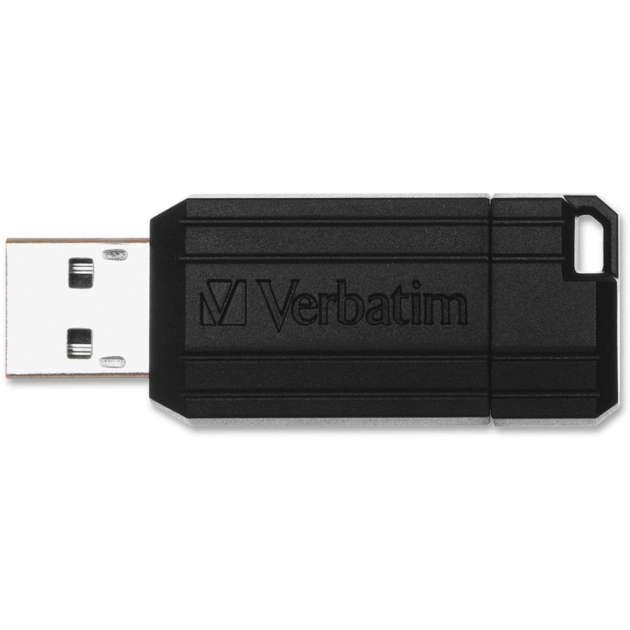 Image of Verbatim® USB 2.0 Drive, Push-Pull Slide, 8GB, 5/Bundle, Black