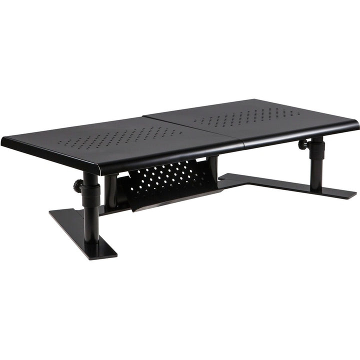 Image of Allsop® Metal Art Ergotwin Dual Monitor Stand, 25.6 To 33.1 X 12.6 X 6.2 To 8.6, Black, Supports 20 Lb/shelf