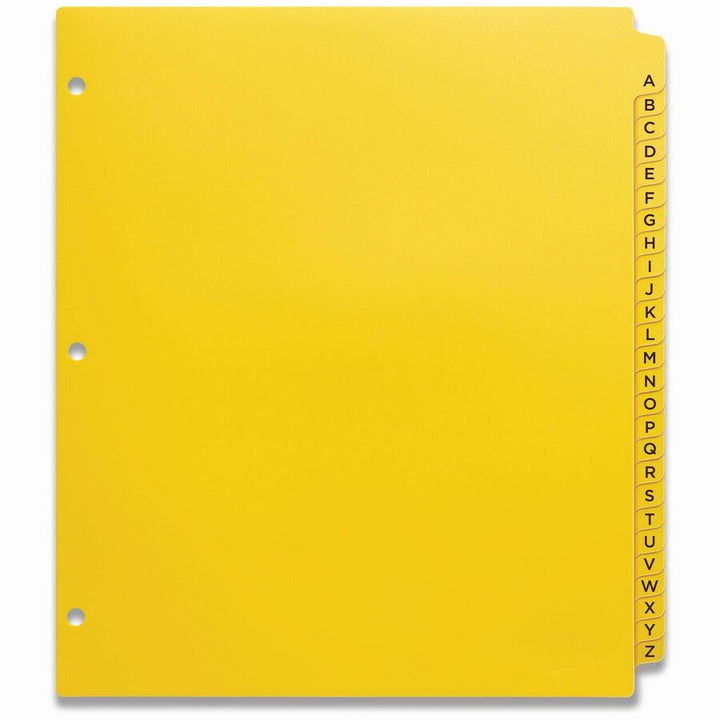 Image of Avery® Heavy-Duty Preprinted Plastic Tab Dividers, 26-Tab, A To Z, 11 X 9, Yellow, 1 Set