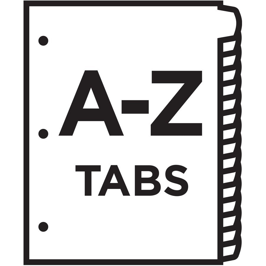 Image of Avery® Heavy-Duty Preprinted Plastic Tab Dividers, 26-Tab, A To Z, 11 X 9, Yellow, 1 Set