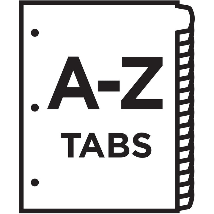 Image of Avery® Heavy-Duty Preprinted Plastic Tab Dividers, 26-Tab, A To Z, 11 X 9, Yellow, 1 Set