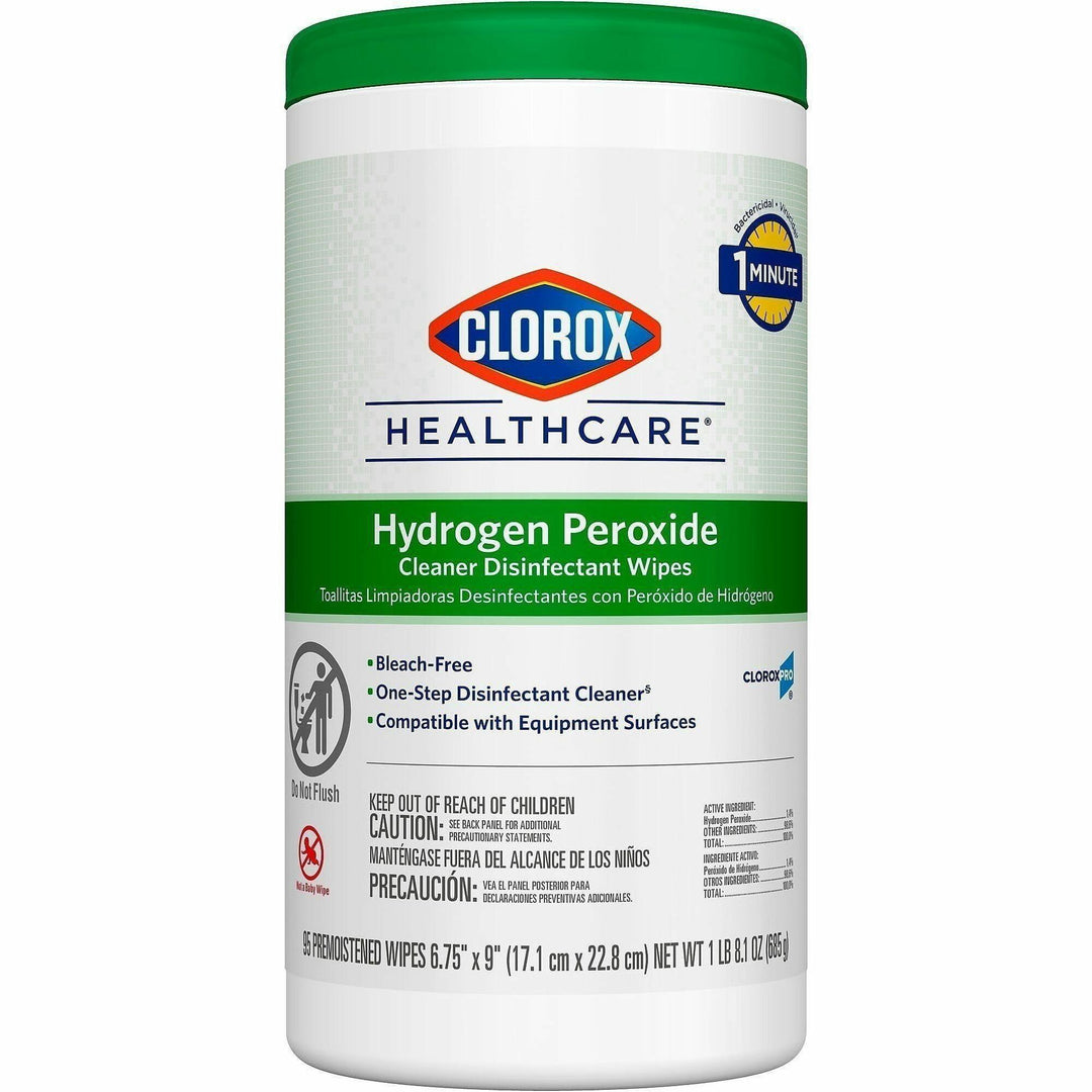 Image of Clorox Healthcare 30824 Hydrogen Peroxide Cleaner Disinfectant Wipes