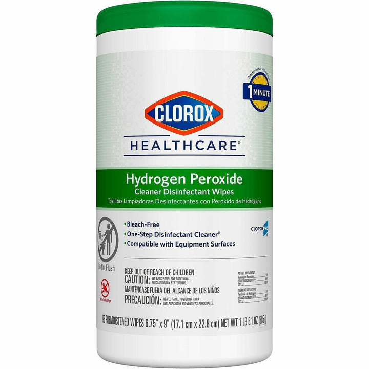 Image of Clorox Healthcare 30824 Hydrogen Peroxide Cleaner Disinfectant Wipes