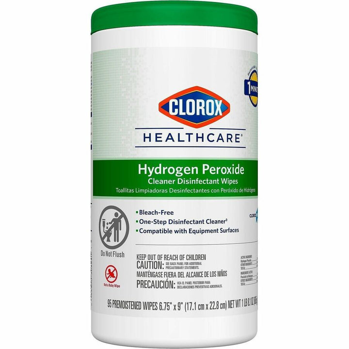 Image of Clorox Healthcare 30824 Hydrogen Peroxide Cleaner Disinfectant Wipes