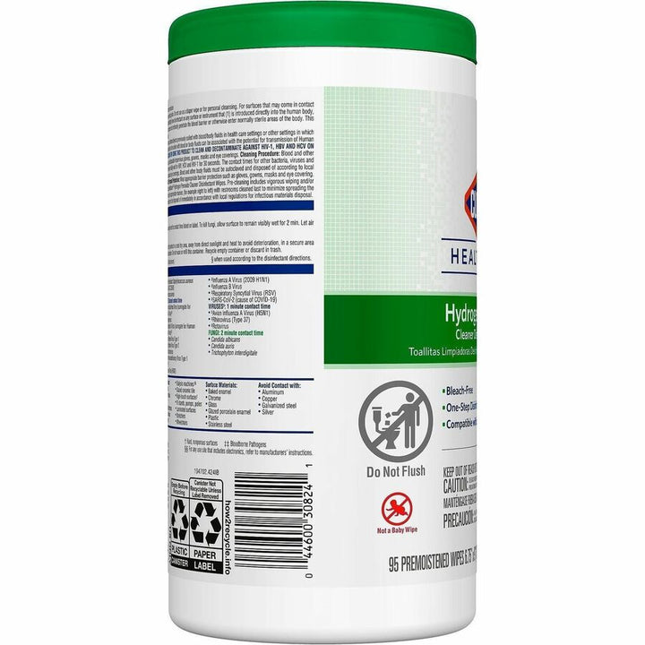 Image of Clorox Healthcare 30824 Hydrogen Peroxide Cleaner Disinfectant Wipes
