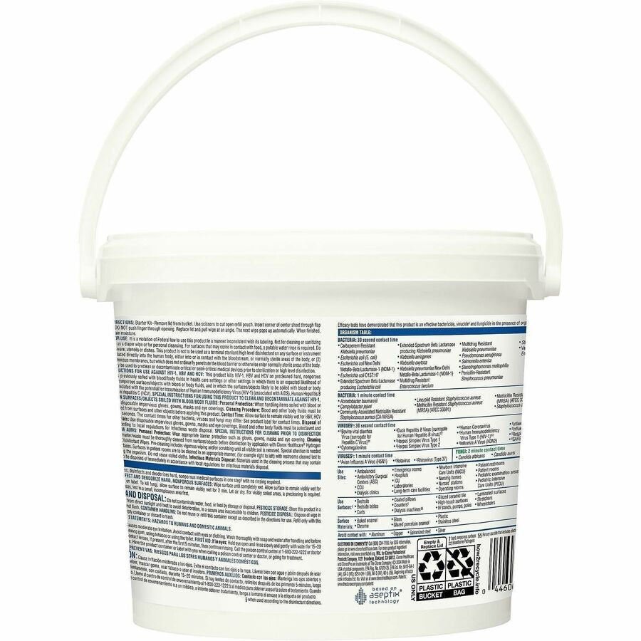 Image of Clorox Healthcare 30826 Hydrogen Peroxide Cleaner Disinfectant Wipes