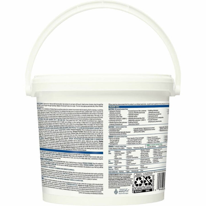 Image of Clorox Healthcare 30826 Hydrogen Peroxide Cleaner Disinfectant Wipes