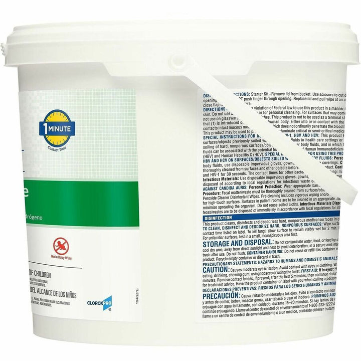 Image of Clorox Healthcare 30826 Hydrogen Peroxide Cleaner Disinfectant Wipes