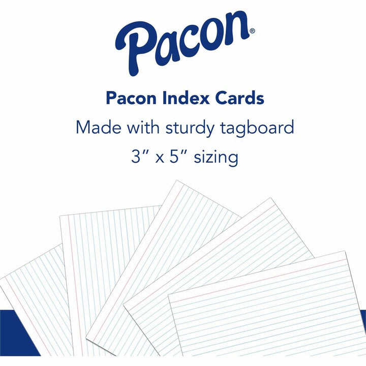 Image of Pacon® Index Cards, Ruled, 3"x5", 100/PK, White