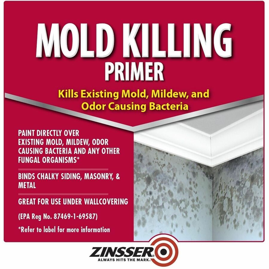 Image of Zinsser 276049 Mold Killing Primer, White, 2 / Carton