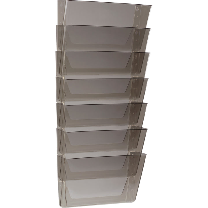 Image of Storex Wall File, Stackable, Letter, 4"W x 13"L x 7"H, 7/ST, Smoke