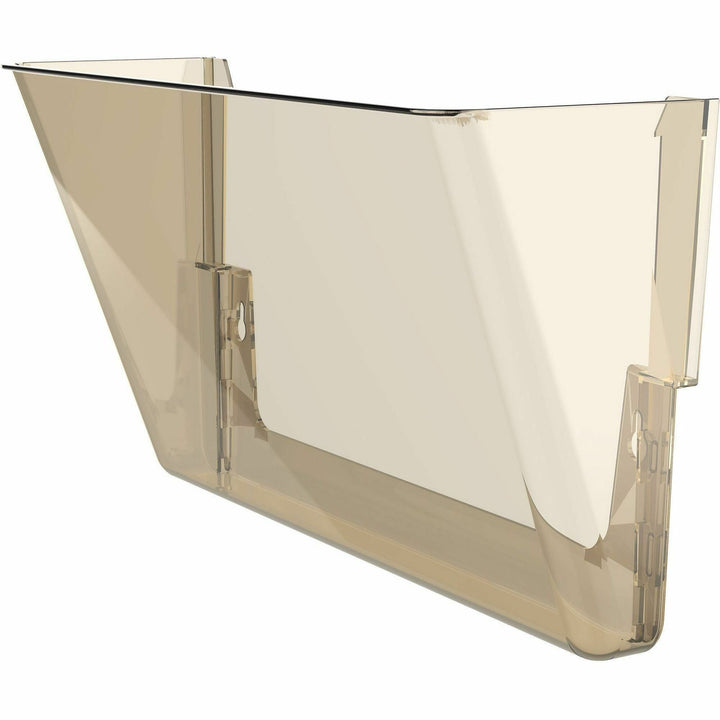 Image of Storex Wall File, Stackable, Letter, 4"W x 13"L x 7"H, 7/ST, Smoke